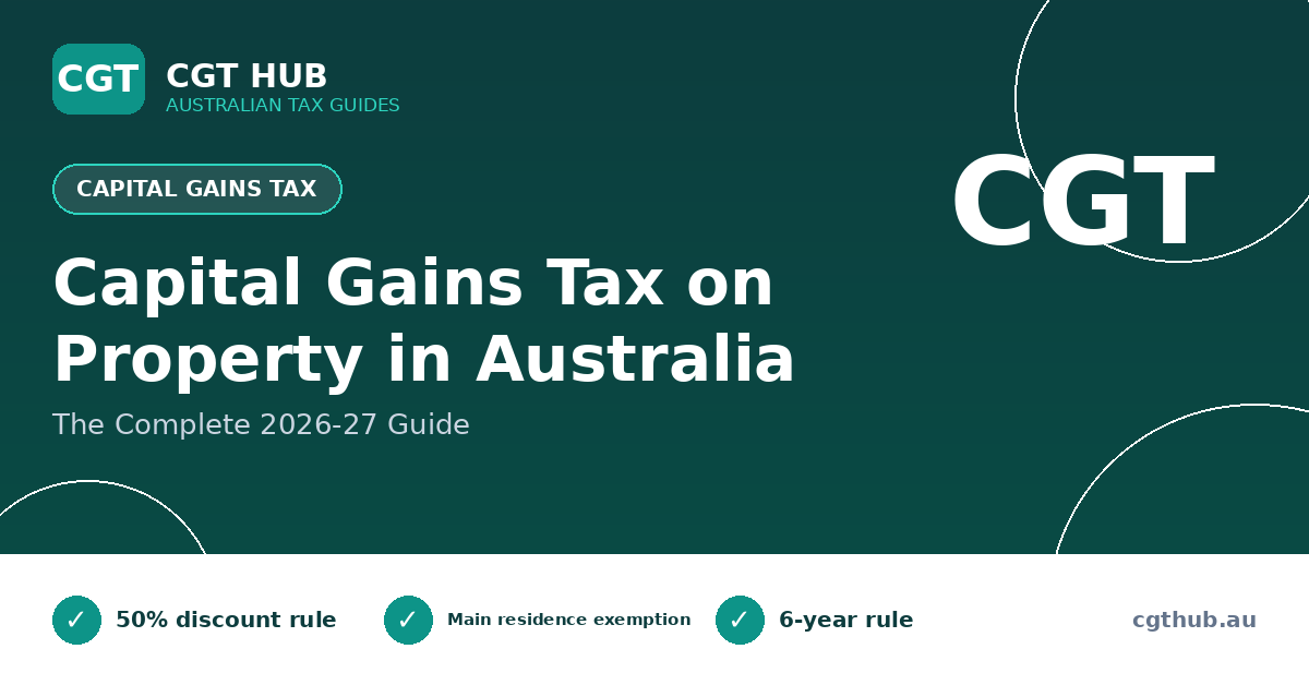 Capital Gains Tax on Property in Australia: The Complete 2026-27 Guide